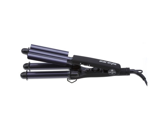 Плойка для волос PRO STAR STYLE тройная с турмалиновым покрытием, 22/19/22мм, 90Вт купить в Минске