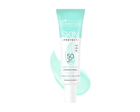 Защитный крем SPF 50 нормализующий и матирующий SKIN PROTECT солнцезащитный крем spf крем для жирной кожи крем с spf для комбинированной кожи купить в Минске купить в Беларуси