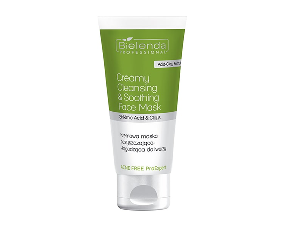 Очищающая маска c шикимовой кислотой ACNE FREE ProExpert BIELENDA PROFESSIONAL ACNE FREE PRO EXPERT CREAMY CLEANSING & SOOTHING FACE MASK купить в Минске