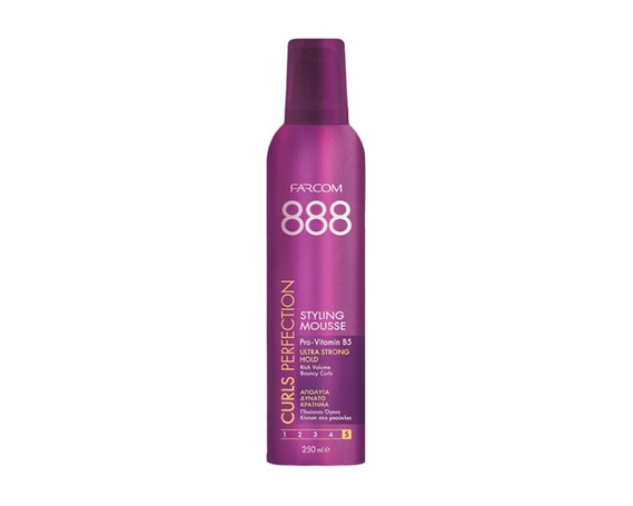 FARCOM 888 Curls Perfection Мусс для укладки вьющихся волос с Провитамином B5, 250 мл купить в Минске