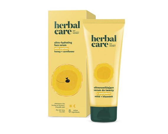 Ультраувлажняющая сыворотка для лица с пептидами Мед + Василек HERBAL CARE MY HONEY купить в Минке