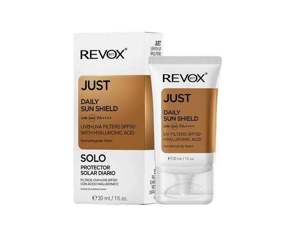 Солнцезащитный крем для лица JUST DAILY SUN SHIELD UVA+UVB SPF50+ REVOX B77  купить в Минске купить в Беларуси