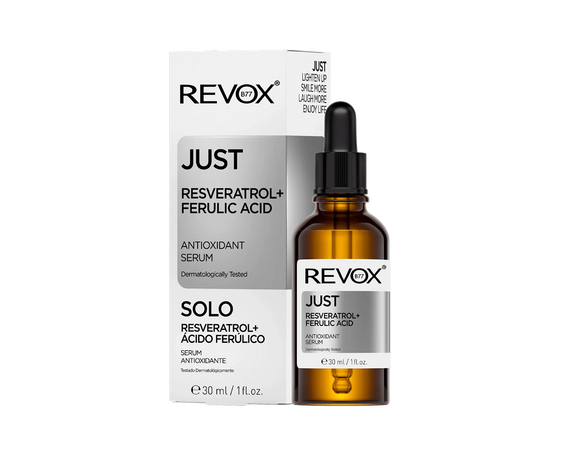 Антиоксидантная сыворотка для лица JUST RESVERATROL + FERULIC ACID REVOX B77  купить в Минске купить в Беларуси